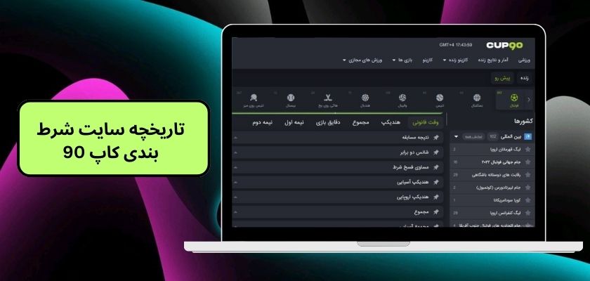 تاریخچه سایت شرط بندی کاپ 90