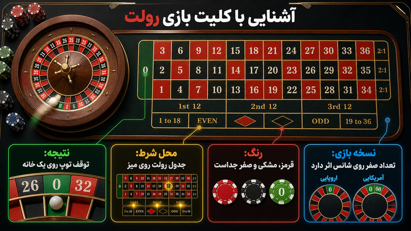 آشنایی با کلیت بازی رولت