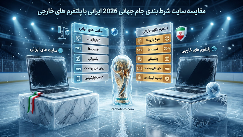 مقایسه سایت شرط بندی جام جهانی 2026 ایرانی با پلتفرم های خارجی